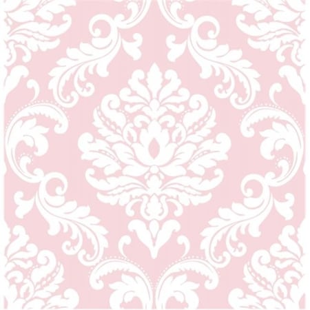Nuwallpaper NuWallpaper NU1397 Ariel Peel and Stick Wallpaper; Pink NU1397
